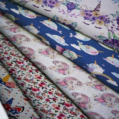 50cm*140cm Flower Printed Printed Bullet Texture Liverpool Fabric For clothing Stretch Knit Fabric For Hair Band K1601