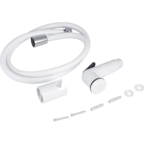 Bathroom Toilet Bidet Hand Shower with Hose Kit Dog Bath Sprayer Universal Adapter Holder Mount for Wall