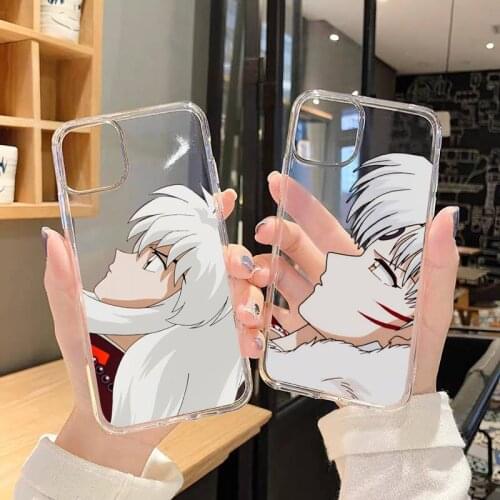 InuYasha Anime Sesshomaru Kagome Phone Cases Transparent soft For iphone 5 5s 5c se 6 6s 7 8 11 12 plus mini x xs xr pro max