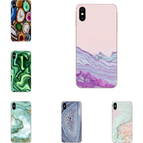 Pink Green Marble Agate Texture Print Hot Fashion Design Cell Phone Case For HTC U11 Life Capa U11 Plus U 11 U12 Life
