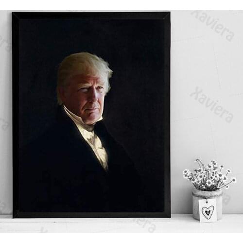 Donald Trump Wall Art Poster Black and White Portrait Canvas Painting Modern Minimalist Picture Modern Decoration Living Room