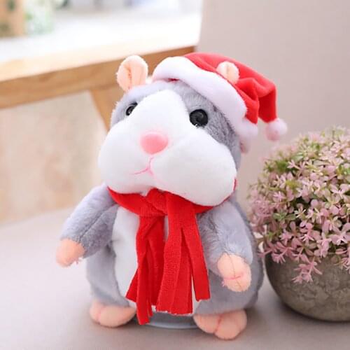 15cm Talking Hamster Mouse Pet Plush Toy Hot Cute Speak Talking Sound Record Hamster Educational Toy for Children Gifts 2021