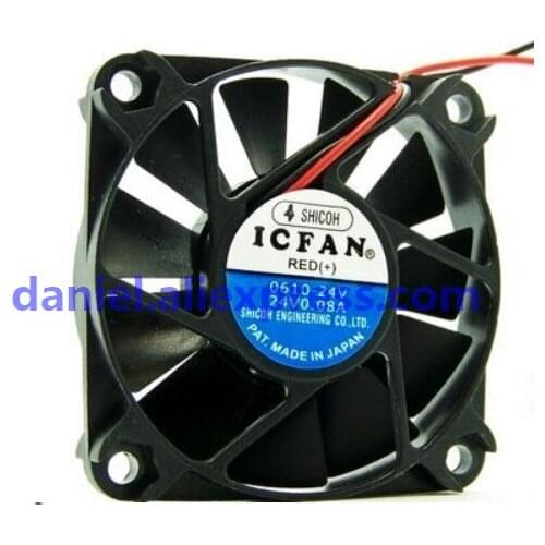 ICFAN 0610-24 DC24V 0.08A 6 cm 6010 radiation fan 2-wire