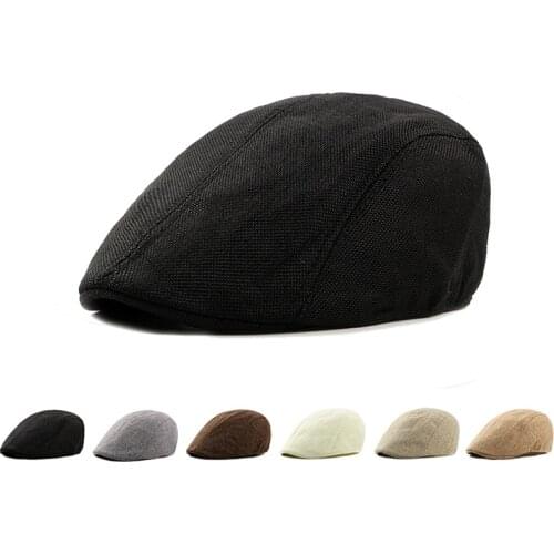 Tweed Herringbone Irish Cap Men Women Beret Cabbie Driver Hat Golf Ivy Flat Hats Visor Peaked