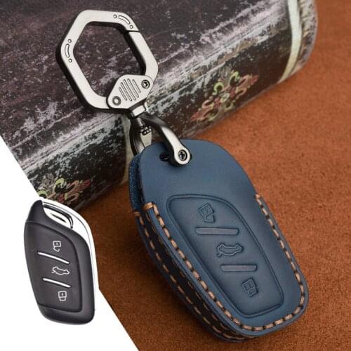 Leather Car Remote Key Case Key cover for MG MG6 ZS HS EV EZS EHS mg3 gs mg7 GT 2015 2016 2017 2018 2019 2020