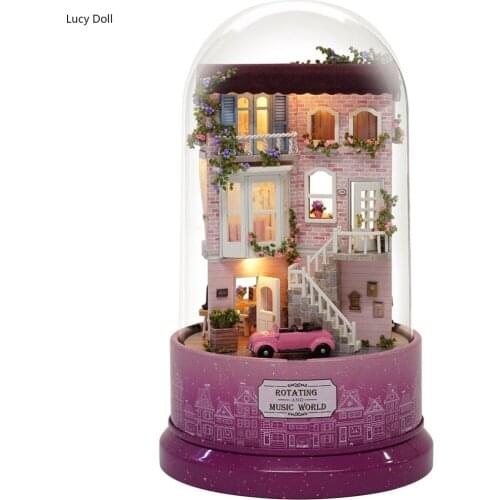 Dollhouse Miniature DIY Doll House With Furnitures Wooden House Toys For Children Birthday Gift With Dust Cover Music B31