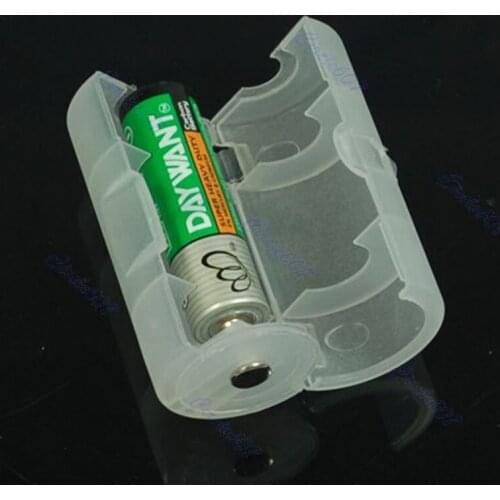 Hot Sell 1pcs AA to D Size Battery Adaptor Holder Case Converter P82A