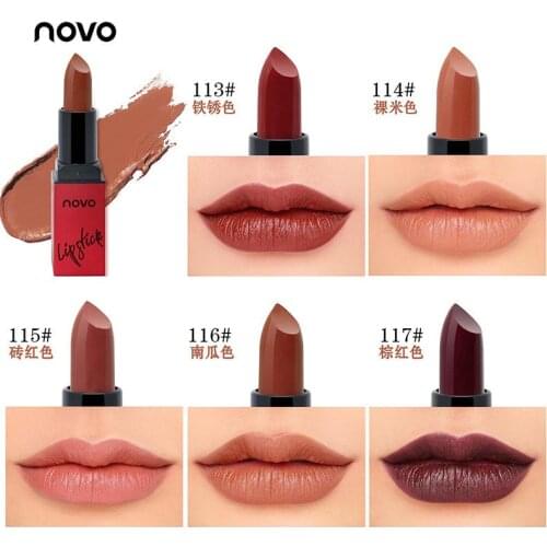 Hot Sales 17 Colors Waterproof Nude Matte Glossy Lip Gloss Lipstick Lip Balm Sexy Red Lip Tint Women Fashion Makeup Gift KH26
