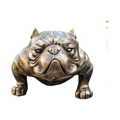 AMERICAN BULLY MODEL CREATIVE PERSONALITY RESIN SIMULATION DOG BULLDOG STATUE LIVING ROOM ENTRYWAY DECORATIONS X3423