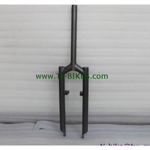 Custom titanium bike front fork for MTB riders with in sand blasting furnished made in china