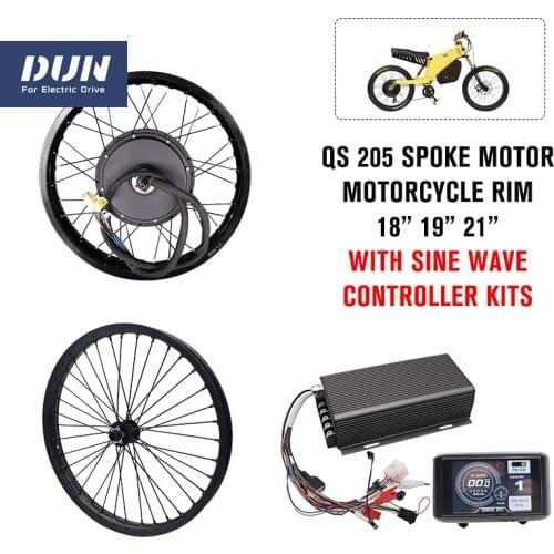Electric Bicycle Motor Kits with QS 205 50H V3 Engine and Sabvoton 150A Sine Wave Controller UKC1 Display for Convert E-Bike