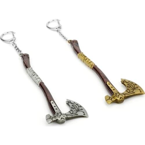 New Game God Of War 4 Kratos Keychain Leviathan Axe Key Chain Ring Metal Pendant Souvenir llavero Accessories Dropshipping