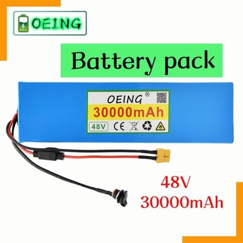 2021 NEW 48V Battery 10S3P 30Ah Battery Pack 1000W High Power Battery 42V 30000mAh Ebike Electric Bicycle BMS