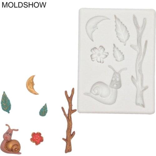 New Tree,snail DIY Fondant Chocolate Candy Mold Cake DecoratingTools Baking Silicone Molds 3D Cake Mould