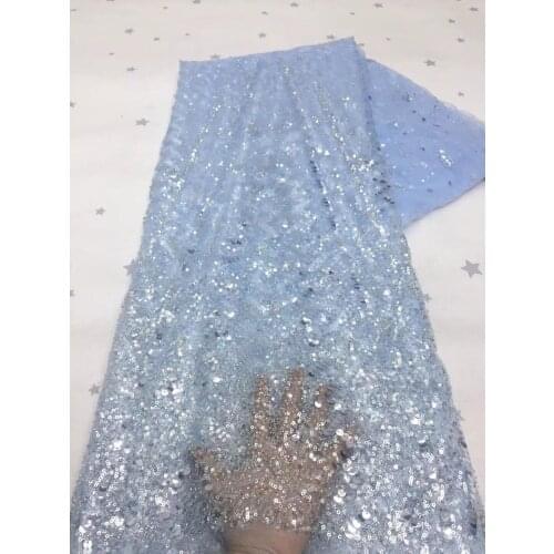 Handmade Beaded 2021 New arrival african lace fabrics high quality France cord lace guipure lace fabric for 2021 Nigerian beaded