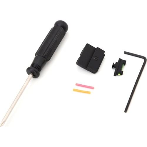 Fiber Optic Front Sight / Rear Combat Glock Sight Black For Glock Red Dot Sight Tactical Hunting Excellent Metals