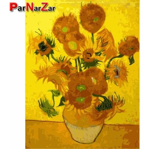 ParNarZar Sunflower 5D DIY Diamond Painting Paint By Number Kit for Adult Kids Full Square Diamond Set Accessories