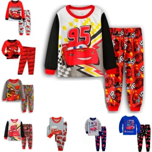Kids Pajamas Children Sleepwear Pixar Cars Lightning McQueen Baby Pajamas Sets Boy Girl Pyjamas Pijamas Cotton Nightwear Clothes