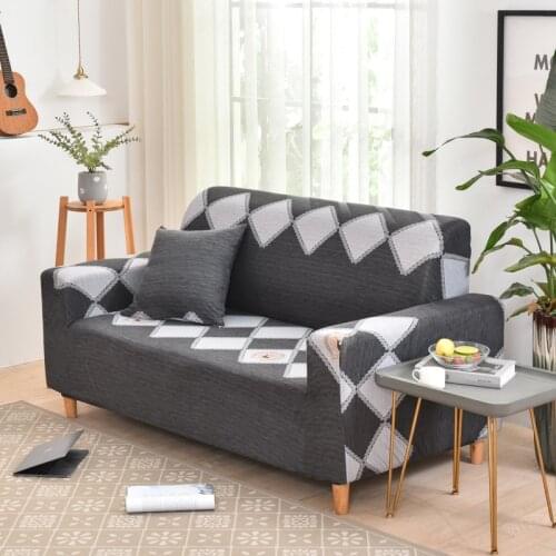 Modern Elastic All-inclusive Sofa Cover Soft Sanding Universal Slipcover 1/2/3 Seater Sectional Couch Cover