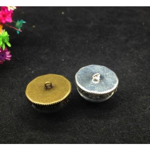 5ets/lot20mm Glass globe 20mm opening setting crown base glass vials pendant DIY hollow glass dome cover necklace jewelry gifts