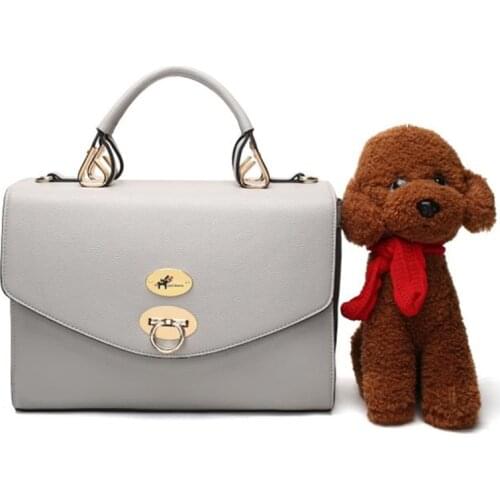 Luxury Pu Leather Pet Carrying Bag Travel Handbag Breathable Small Cat Dog Carrier Bag Portable Outdoor Pet Carrier Supplies