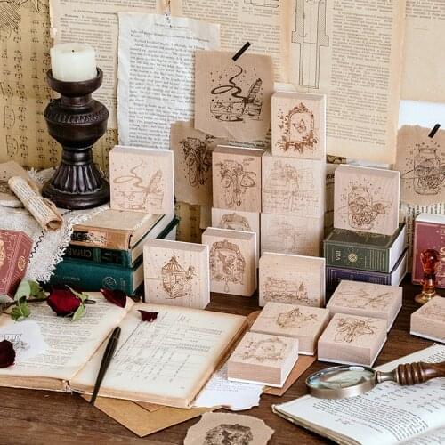 Vintage Magic Plants Ginkgo Butterfly Stamp DIY Wooden Rubber Stamps for Scrapbooking Stationery Scrapbooking Standard Stamp