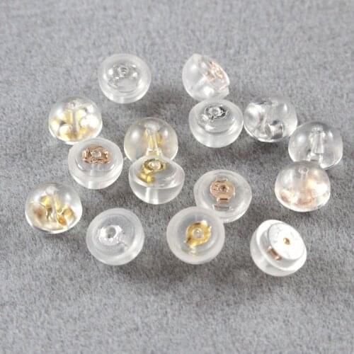 10PCS 5.5MM Silver/Rose Gold/Gold plated 925 Sterling Silver Ear Nuts, Earring Back Stoppers Jewelry Findings Wholesale