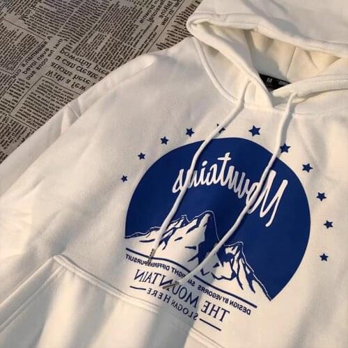 New Letter Print Oversized Hoodies Women 2021 Autumn Aesthetic Harajuku Hooded Sweatshirt Pocket Loose Casual Streetwear ins