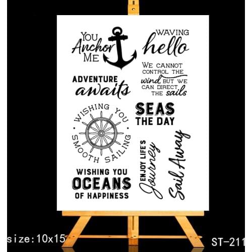 ZhuoAng Nautical story Clear Stamps/Card Making Holiday decorations For scrapbooking Transparent stamps