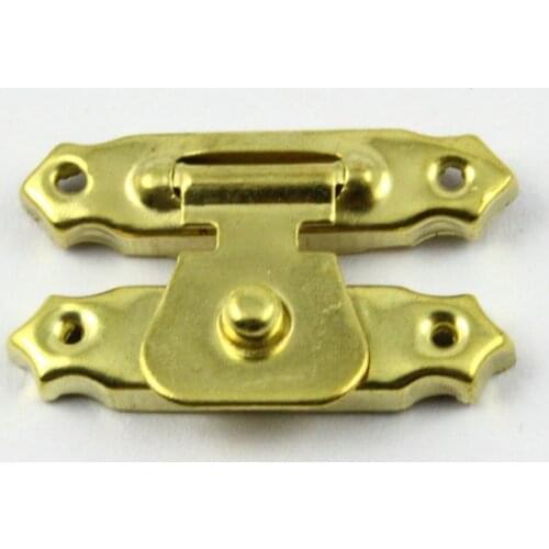 Gold Jewelry Box Latch Lock Gift Box latch 29x16mm with Screws