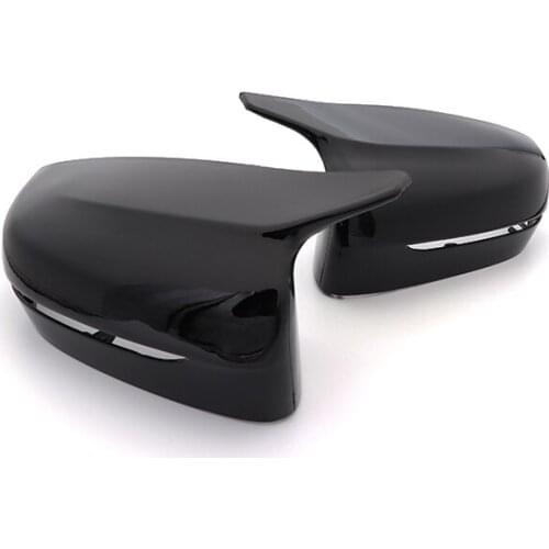 1 Pair Black color Mirror Covers Side Rearview Mirror Cover Cap For BMW 5 series G30 G38 17-18 only for left hand drive