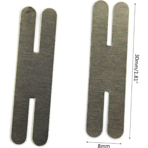 Y1UD 100pcs/lot 0.2x30x8mm H type Nickel Plated Steel Strap Strip Sheets for Battery