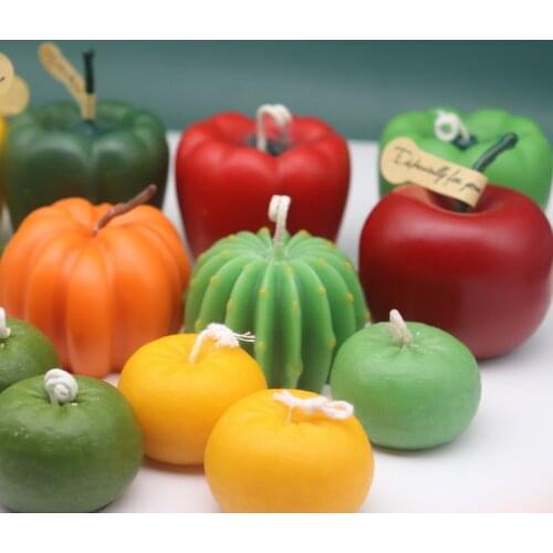 3D Orange Cactus Candle Mold Handmade DIY Wax Flower Soap Silicone Mould Mousse Chocolate Cake Gumpaste Ice Chocolate Supplies