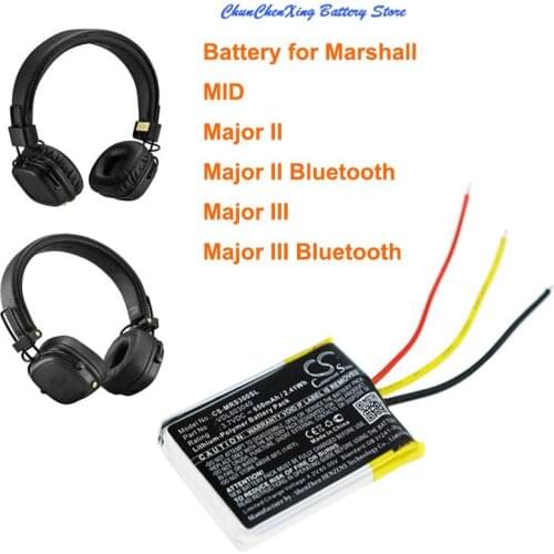 Cameron Sino 650mAh Battery VDL603040 for Marshall Major II, Major II Bluetooth, Major III, Major III Bluetooth, MID