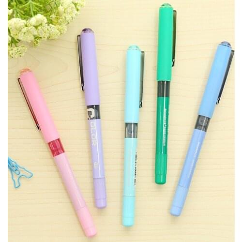 Free shipping 0.38mm fine nib Roller tip pens student colorful Water based ball pens NEEDLE TIP pen school supplies
