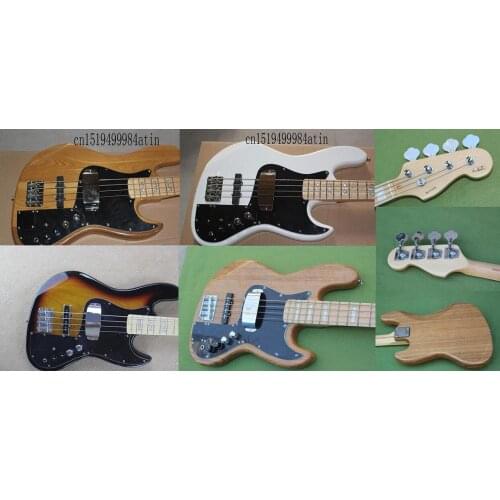 Free Shipping Factory Custom Shop new High Quality jazz 4 String Bass Guitar Natural wood sunburst bass