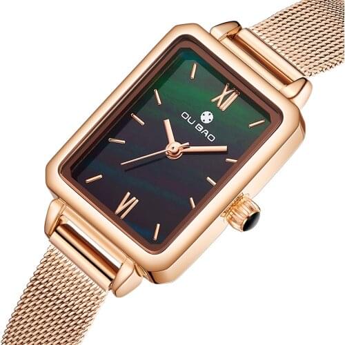 Womens Tiny 10mm Bracelet Watches Luxury Brand Designer Dress Quartz Watch Ladies Square Clock Female Rosegold Relogio Feminino