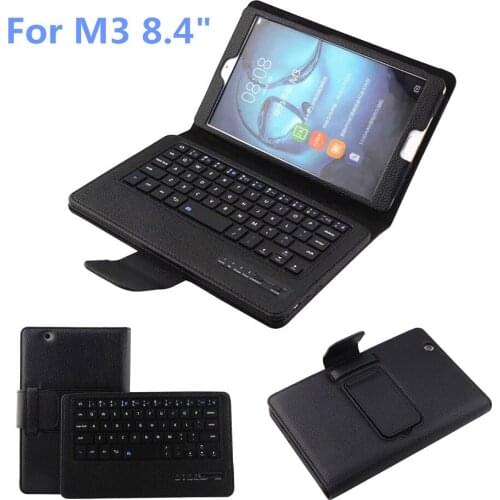 For Huawei MediaPad M3 Lite 10 BAH-W09 BAH-AL00 10.1 Inch Tablet Detachable ABS Bluetooth Keyboard PU Leather Case Cover