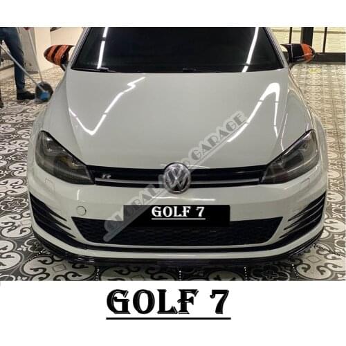 For VOLKSWAGEN GOLF 7 Front Bumper Attachment Lip 2012-2020 Piano Glossy Black Splitter Diffuser Universal Spoiler Bumper