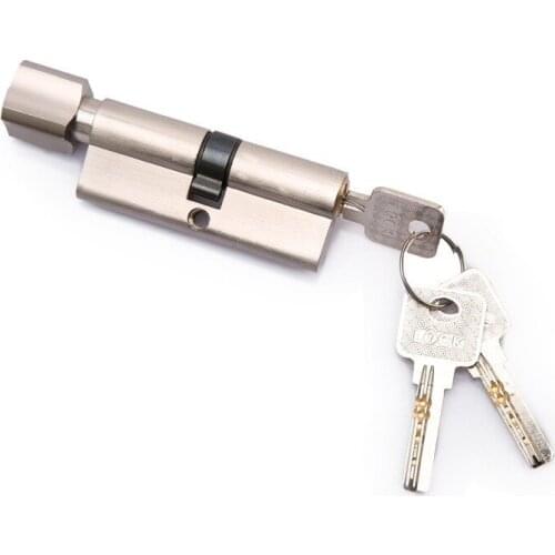 Door Cylinder Lock Biased 70mm 3 Keys Anti-Theft Security Zinc alloy Door Lock for home Interior Bedroom Hotel Wooden Hardware