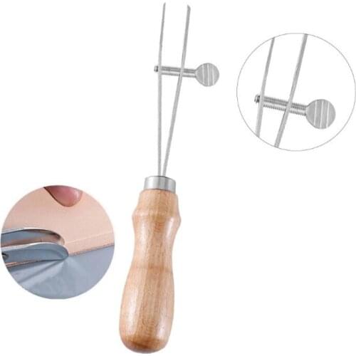 DIY Handmade Leather Craft Tools Adjustable Leather Edge Creaser Skiving Tool PGG19