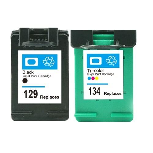 Einkshop Brand 129 134 Compatible Ink Cartridge For HP Photosmart C4140 C4150 C4180 C4183 C4188 Officejet 6310 6313 Printer