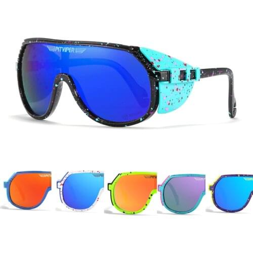 2021 Pit Viper One Piece Sunglasses Men Sports Removable Shield Sun Glasses Unisex Equipped With ANSI Z87+ UV400 Lens Grand-Prix
