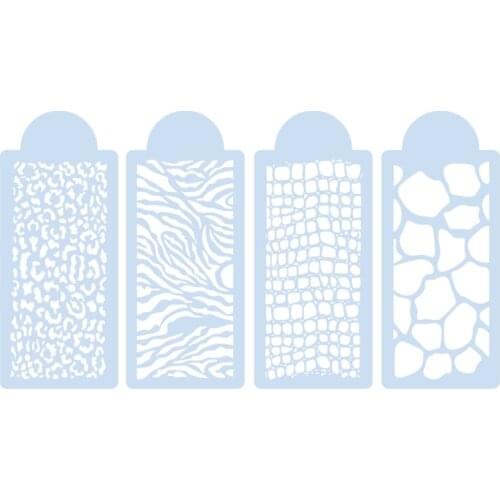 4pc Stencil Fancy Spray Painting Template For Painting Wall Scrapbooking Photo Album Embossing Bullet Journal Stencils Reusable