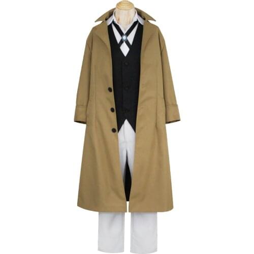 Bungo Stray Dogs Osamu Dazai Cosplay Costumes Full Set Detective Uniform suit for Halloween T170145