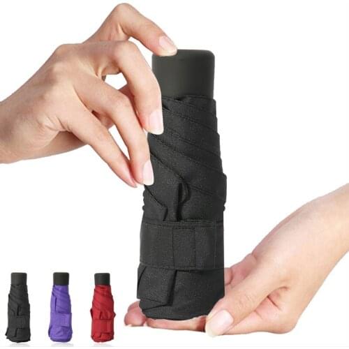 180g Small Fashion Umbrella Rain Women Gift Men Mini Pocket Parasol Girls Pocket 5Folding Travel Portable Outdoor Mini Umbrellas