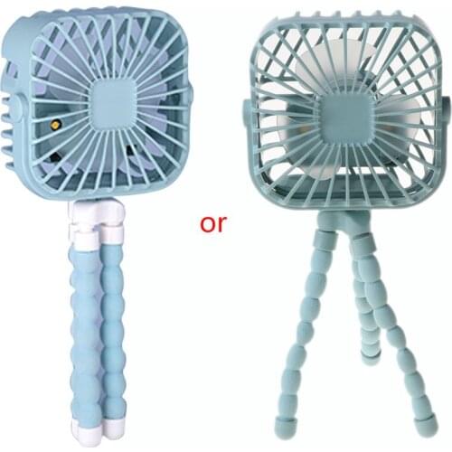 Mini Stroller Fan,600mAh Personal Portable Desk Handheld Baby Bed Car Seat Fan USB Rechargeable Battery Operated Fan