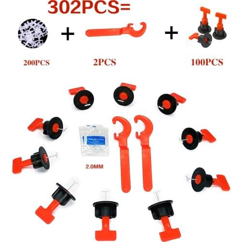 100 pcs Tile Leveling System Kit, Flatness Tile Spacers, Tiling Tools Installation Auxiliary, Positioning Tile Leveler