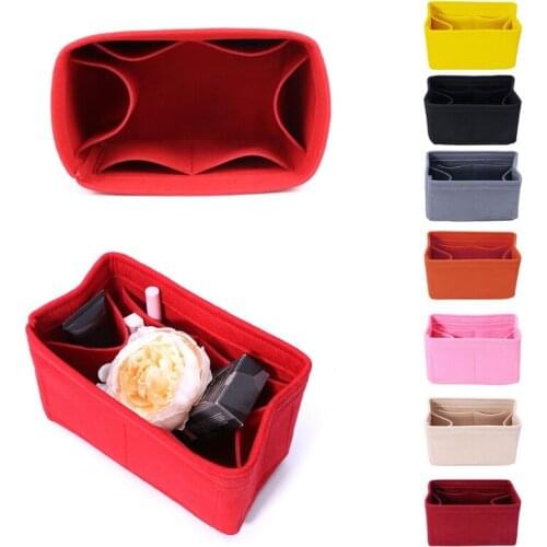 New Multifunction Women Felt Insert Bag Makeup Cosmetic Bags Travel Inner Purse Portable Handbag Storage Organizer Tote S/M/L