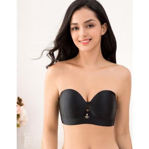 New strapless large size bra plus size bra lingerie Invisible large size underwear female plus size bra